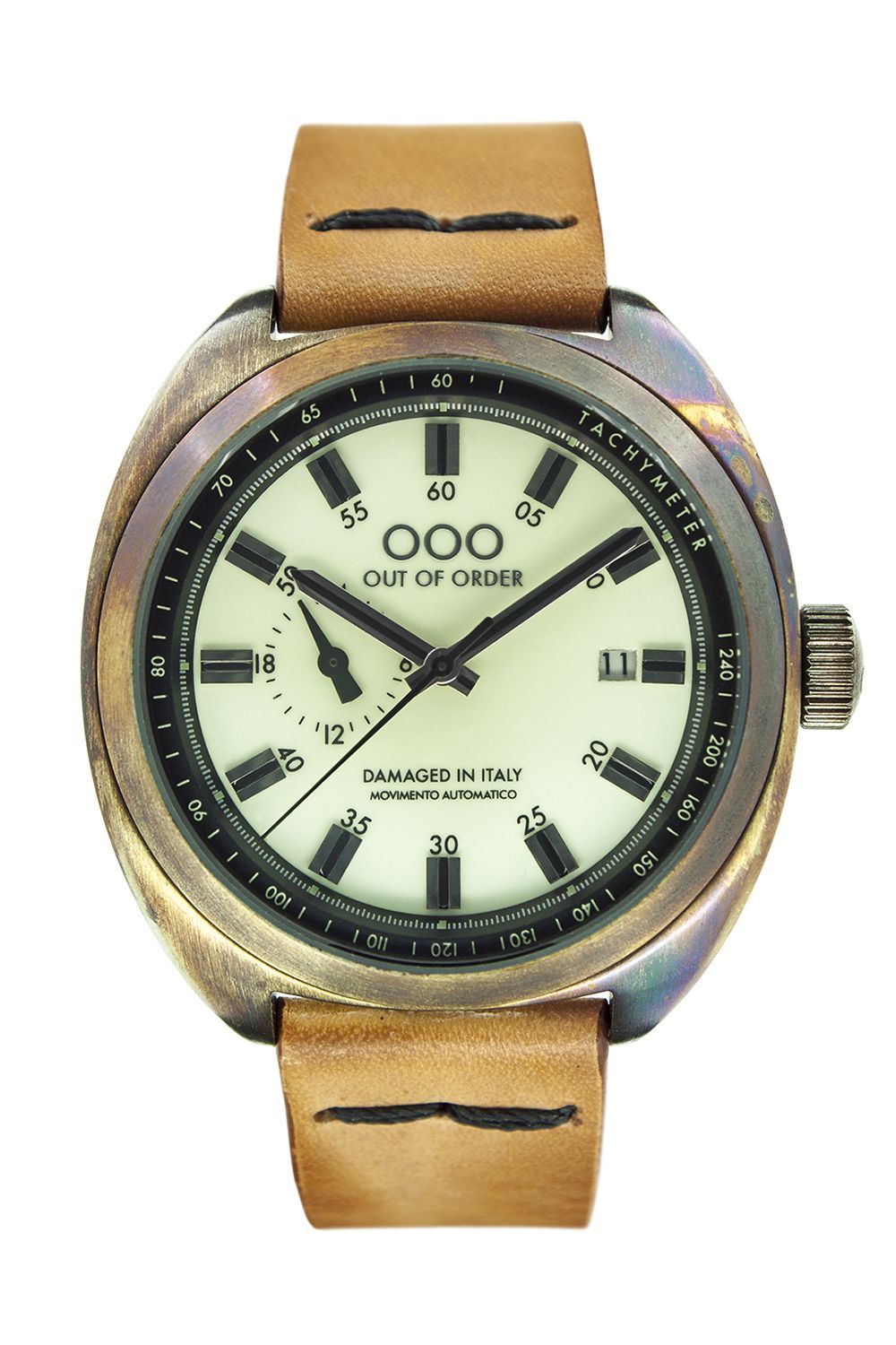 OUT OF ORDER Torpedine Brown Leather Strap